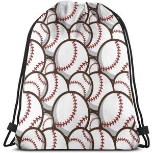 Unisex Baseball Drawstring Sport Backpack Bag